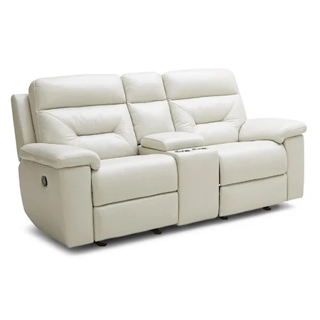 Casual Gliding Reclining Loveseat with Cupholder Storage Console